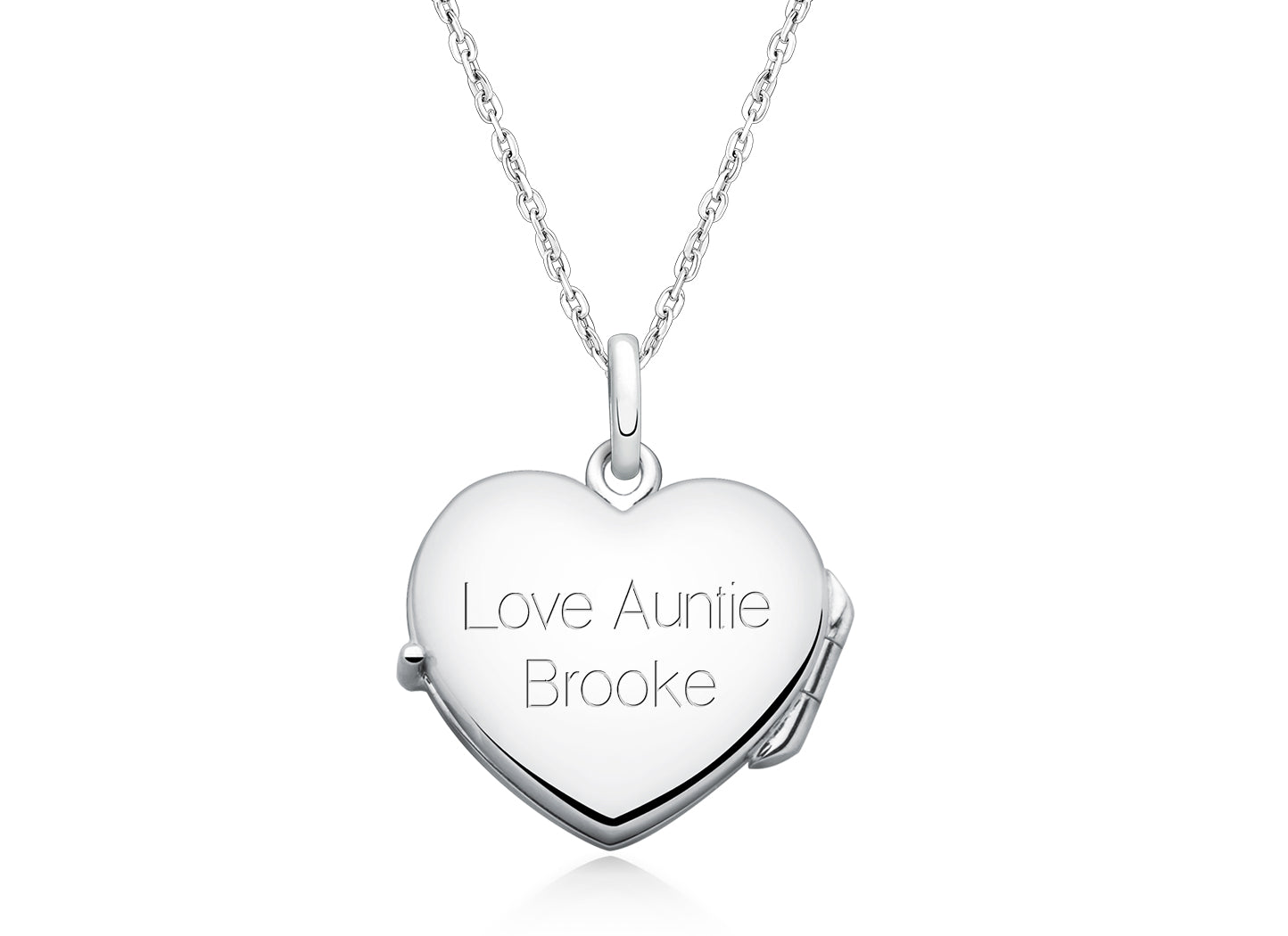 Heart Locket "Design Your Own" Children's Necklace for Girls (50+ Optional Charms & FREE Engraving) - Sterling Silver