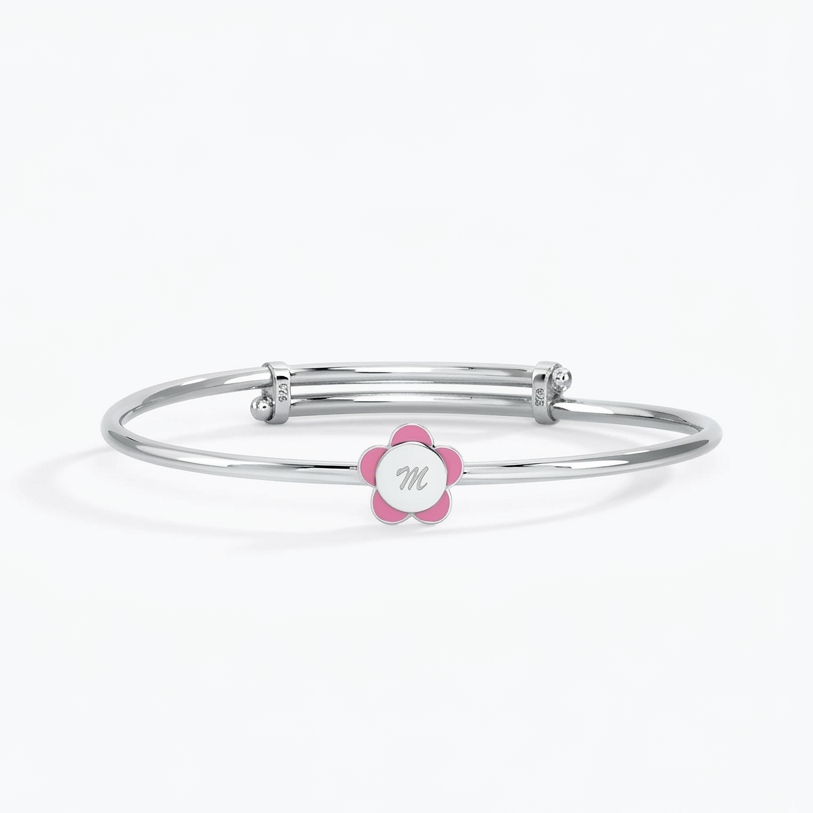 Floret Personalised Baby Bangle (925 Silver)