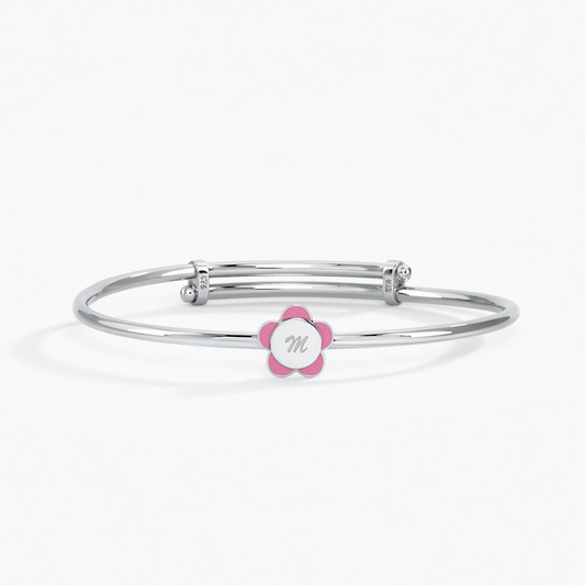 Floret Personalised Baby Bangle (925 Silver)