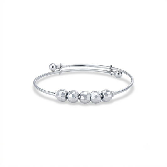 Attractive Bangle With Beads for Kids (925 Silver)